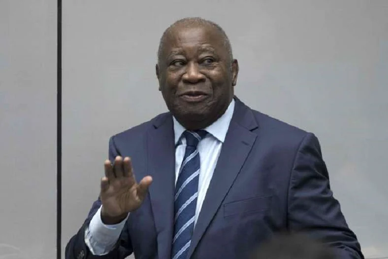 Portrait de Laurent Gbagbo lors d'un discours