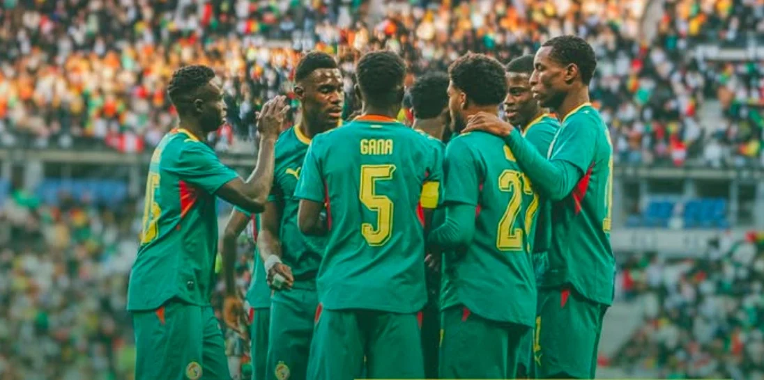 Équipe du Sénégal lors d'un match