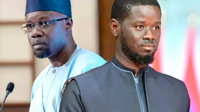 Bassirou Diomaye Faye et Ousmane Sonko lors d'un événement officiel au Sénégal
