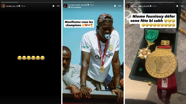 Publications Instagram de joueurs sénégalais