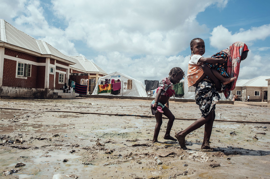 Enfants dans un camp de déplacés à Maiduguri, au nord-est du Nigéria