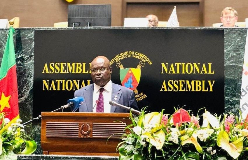 Michel Régis Onanga M. Ndiaye s'exprime lors de la 51e session de l'Assemblée parlementaire de la Francophonie à Yaoundé