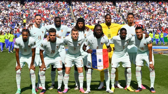 Manu Koné, milieu de l'équipe de France, lors d'un match de Coupe du monde