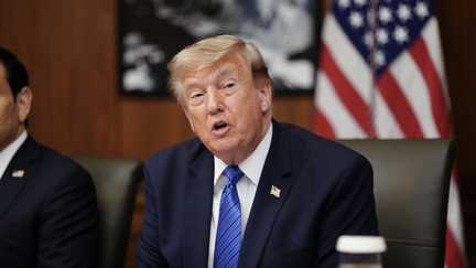Le président américain Donald Trump lors d'une réunion à Camp David en juillet 2026