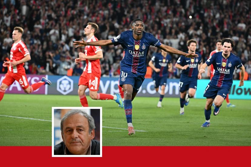 Portrait de Michel Platini, triple Ballon d'Or, lors d'une réflexion sur le football moderne