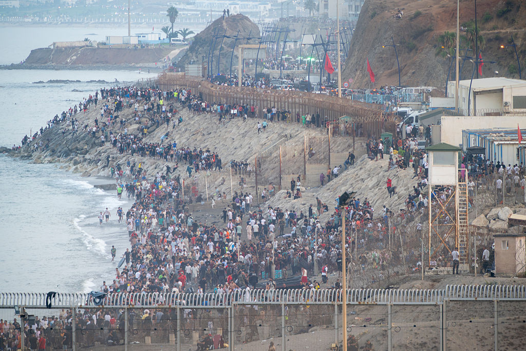 Manifestation de migrants à Ceuta, ville espagnole en Afrique du Nord